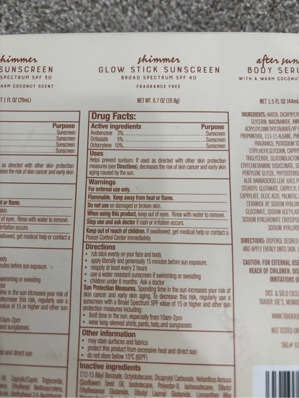 🆕 NWT Trader Joe’s Glow Anywhere Body Sun Care Set